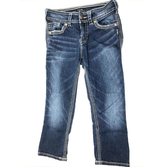 Silver Jeans Co. Suki Surplus Capri Jeans Size 25 Waist Womens/Teen - Picture 1 of 8